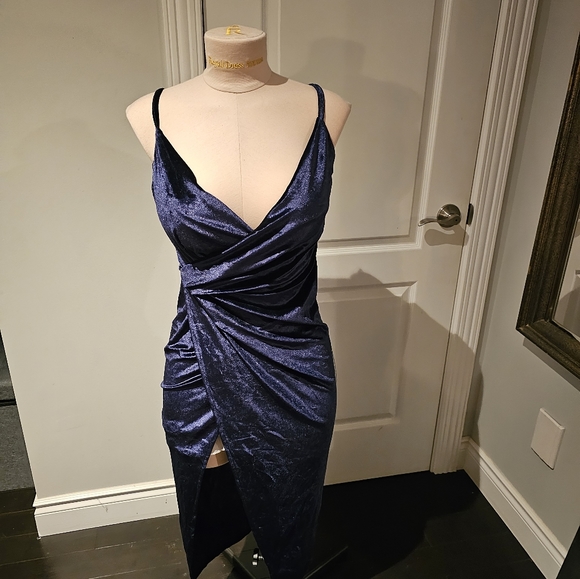 CRAZY DOUBLE SHIEN BLUE DRESS - Picture 3 of 8
